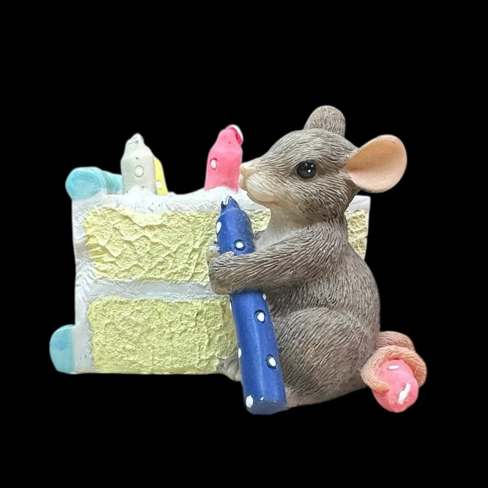 Charming Tails How Many Candles Birthday Cake Mouse Fitz‎ & Floyd